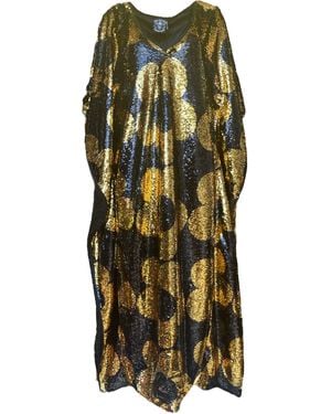 Any Old Iron Right Golden Quant Sequin Kaftan - Green