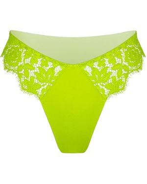 MONIQUE MORIN LINGERIE Frisson Hi Leg Panty Acid - Yellow