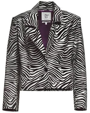 Maison sél Blazer Zebra Pony Jacket – - Black