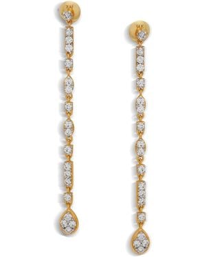 Dhwani Bansal Linea And Diamond Earrings - Metallic