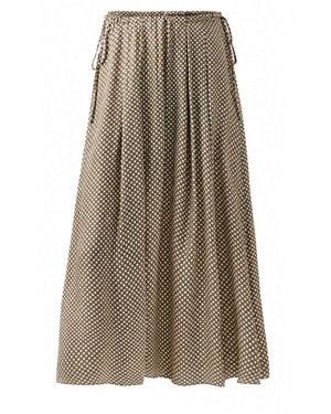 Exquise Dalia Midi Elasticized Skirt - Natural