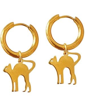 Smilla Brav Earrings Kitty Cat - Metallic