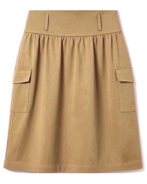 Italia A Collection Neutrals The Khaki Cargo Skirt - Natural