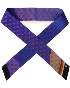 Kueen Silk Scarf - Blue