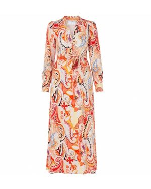 Franchetti Bond Tomassa Paisley Occasion Dress - Red