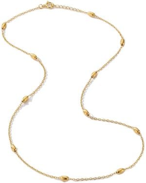 Elk & Bloom Dainty 14K Beaded Choker Necklace - White