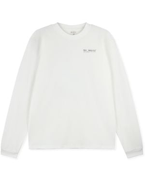 Sea_Washed Organic Cotton Long Sleeve Top - White