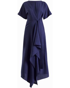 Meem Label ' Baxter Wrap Dress - Blue