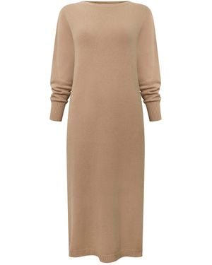 James Lakeland Neutrals Taupe Knitted Midi Dress - Natural