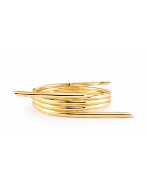 Born in Exile Statement Brass Barbwire Choker Necklace - Metallic