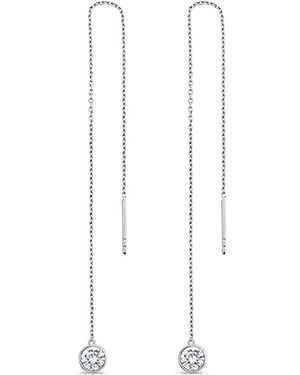 SALLY SKOUFIS Minx Solitaire Drop With Made Diamonds - White