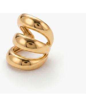 Elk & Bloom Triple Wrap 14K Huggie Hoop Ear Cuff - Metallic