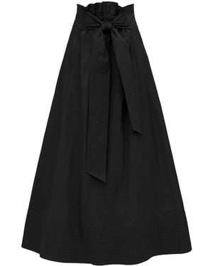 Julia Allert Neutrals Casual High-Waisted A-Line Skirt With Belt - Black