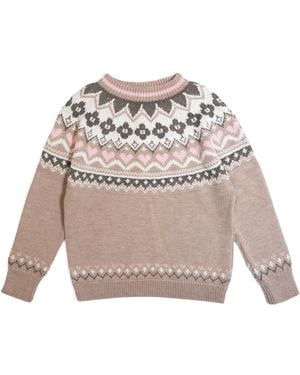 Gigi Knitwear Neutrals Hilda Faire Isle Jumper - Grey