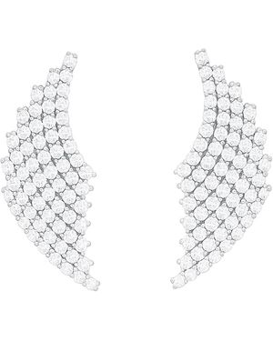 Maison De Gala Seraphine Crystal Wing Earrings - Metallic