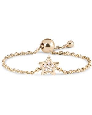 Zohreh Diamond Star Adjustable Chain Ring 9K - Metallic