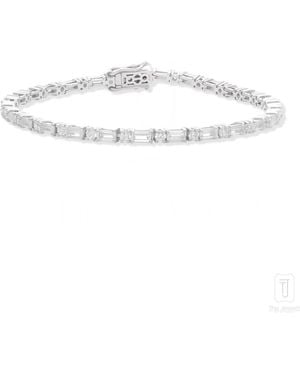 The Jewelz Neutrals Whispers Of Light Tennis Bracelet - White