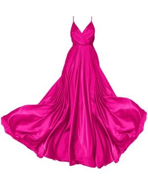 Angelika Jozefczyk Satin Long Dress Fuchsia - Pink