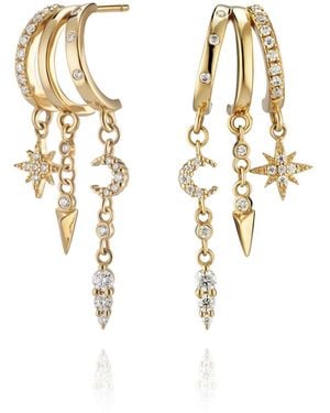 Aaria London Mini Nyx Earrings - Metallic