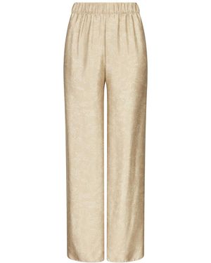 Lily Rou Neutrals Silk Ripple Relaxed Pants - Natural