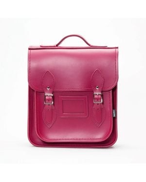 Zatchels Handmade Leather City Backpack Plus - Pink