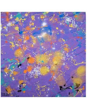 Lilia Munn Mulberry Silk Scarf– - Purple