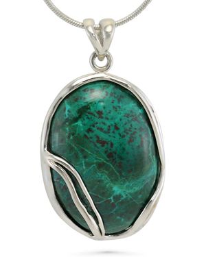 Isla Silver Sterling Chrysocolla Pendant - Green