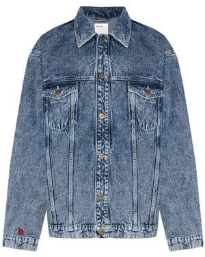 Pcfg Free Heaven Denim Jacket Wih Washed Effect - Blue