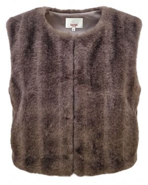 Nooki Design Edelweiss Faux Fur Gilet - Brown