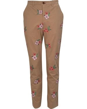 lords of harlech Charles Floral Embroidery Sand - Multicolour