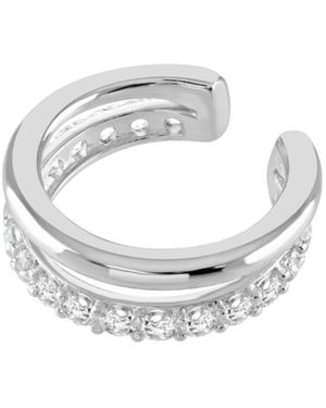 Lucy Quartermaine Melody Double Ear Cuff With Topaz - Metallic