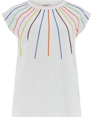 Sugarhill Chrissy Relaxed Tank T-Shirt Off- Lazer - White