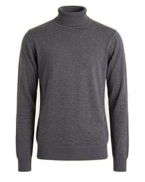 Ron Tomson Rollneck Knit Jumper - Grey