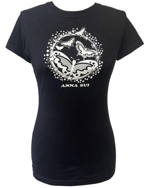 Anna Sui Butterflies T-Shirt - Black