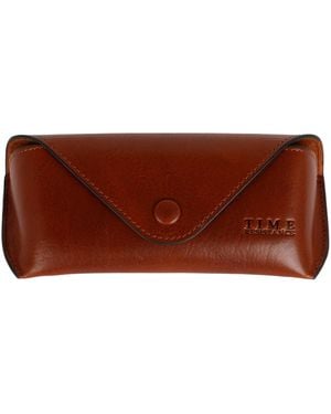 Time Resistance Leather Glasses Case For - Brown