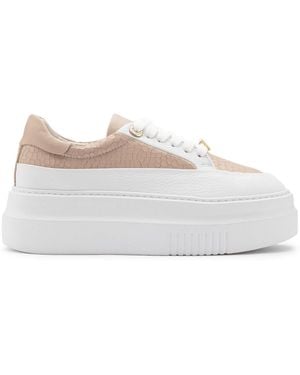 Ilvi Neutrals Fien Mink Leather Sneaker - White