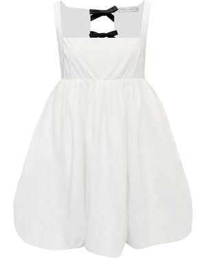NUAJE NUAJE Brea Tie Back Bubble Dress - White