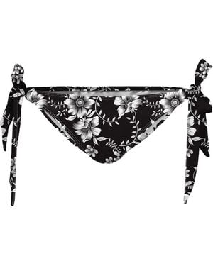 Aloha From Deer Dark Flowers Bikini Bows Bottom - Black