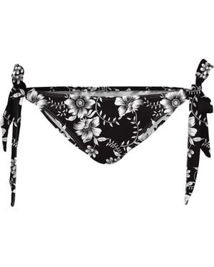 Aloha From Deer Dark Flowers Bikini Bows Bottom - Black