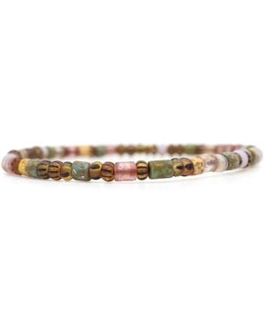 Shar Oke Neutrals, & Czech Picasso Beaded Bracelet - Natural
