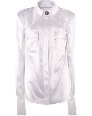 Vestiaire d'un Oiseau Libre Button Silk Shirt - White