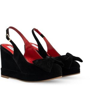 Rosamund Muir London Toscana Velvet Wedges - Red