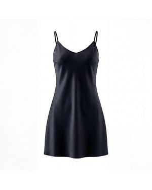 Vimissia Mini Silk Slip Dress - Blue