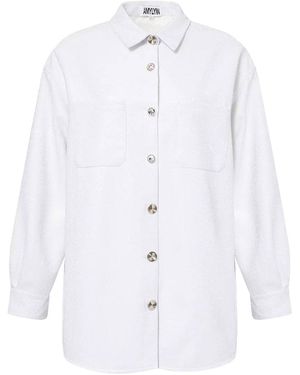 Amy Lynn Cole Glitter Oversized Shirt - White
