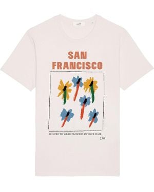 Fanclub San Francisco Oversized Retro Slogan T-Shirt - White