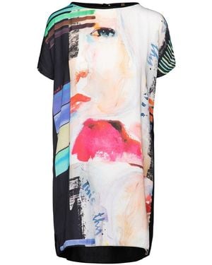 Conquista Sleeveless Loose Fitting Print Dress - Pink
