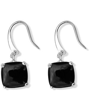 FV Jewellery La Stele Onyx Dome Earrings - Black