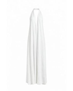 Curated Row Minimal Halter Maxi Dress - White