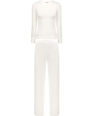 Creme Loungewear Vanilla Lounge Set - White