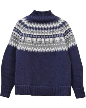 OUBAS Fara British Wool Sweater - Blue